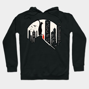 Black Cat City Sunset Hoodie